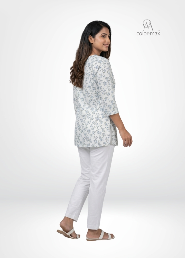 WHITE - Premium Cotton Lycra Kurti Pants - Hover